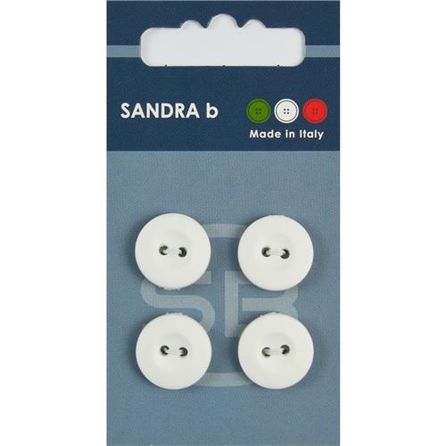 Unigekleurde knopen 2 gaats 15 mm