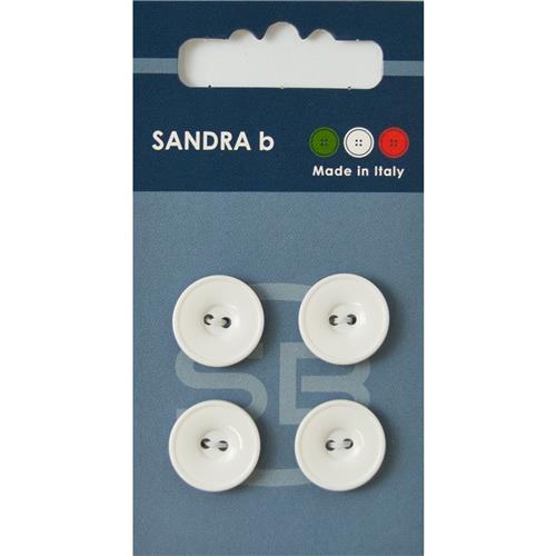 Unigekleurde knopen 2 gaats 15 mm