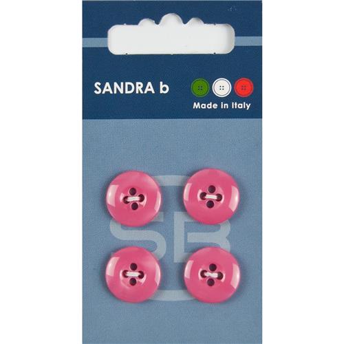 Unigekleurde knopen 2 gaats 15 mm