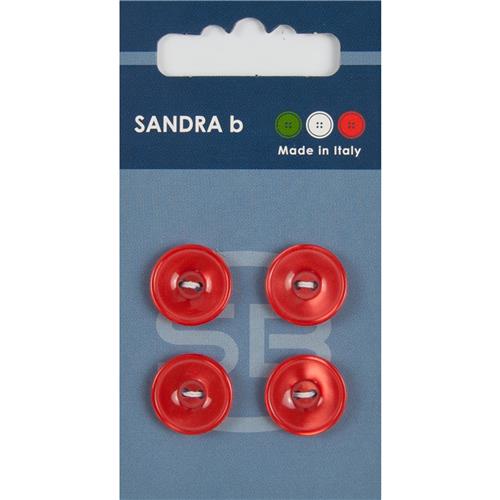Unigekleurde knopen 2 gaats 15 mm