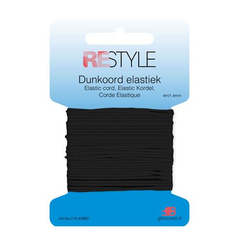 ReStyle Dunkoord Elastiek Zwart - 1.4 mm