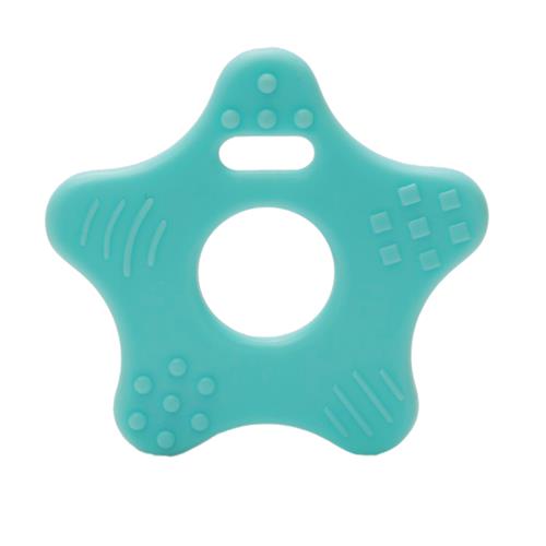 Bijtring Ster Aqua - 2 stuks