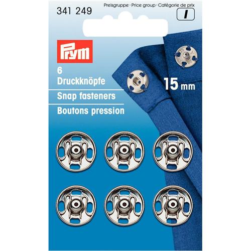Prym Drukknoopjes Zilver 15.0 mm