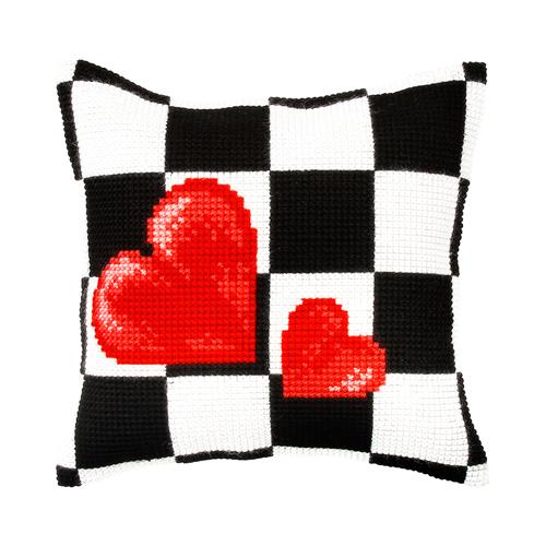 Orchidea Borduurpakket Borduurpakket Kussen met Harten