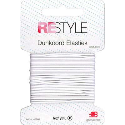ReStyle Dunkoord Elastiek Wit - 1.4 mm