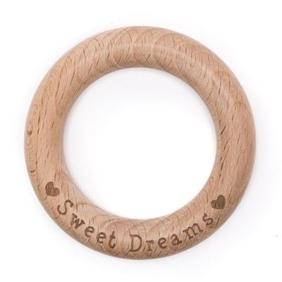 Durable Houten Bijtring Sweet Dreams - 70mm