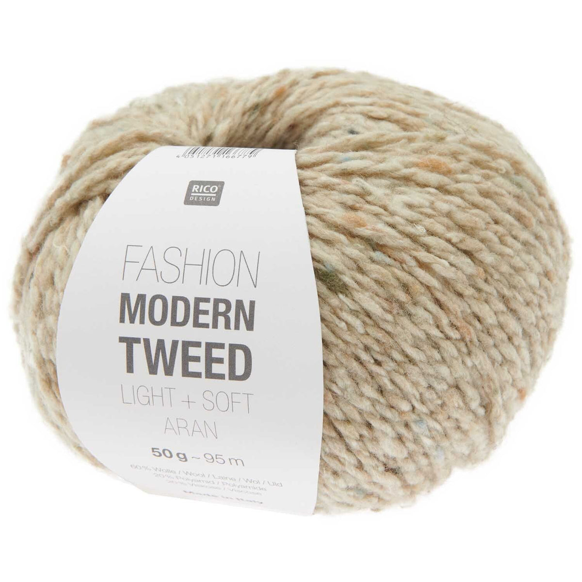 Modern Tweed Aran - Zand