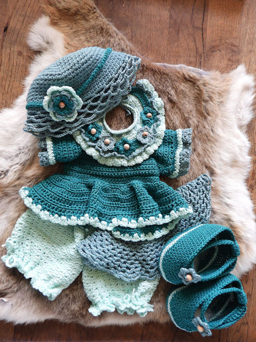 XXL Funny Kledingset Fleury - Blauw, Groen
