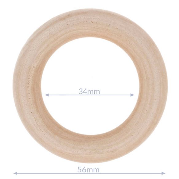 Houten Bijtring 56mm