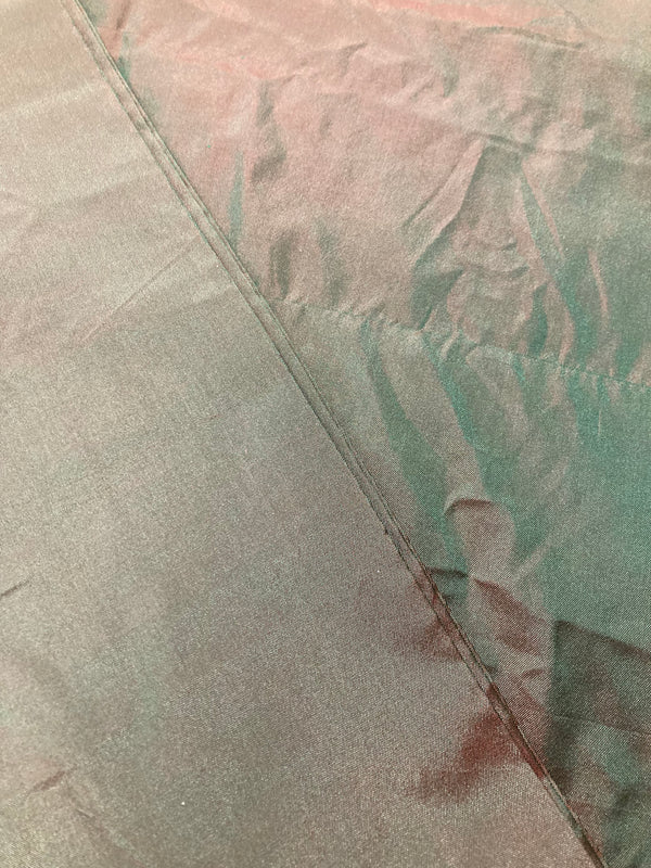 Zijdekatoen - Effen donkergroen/bordeaux