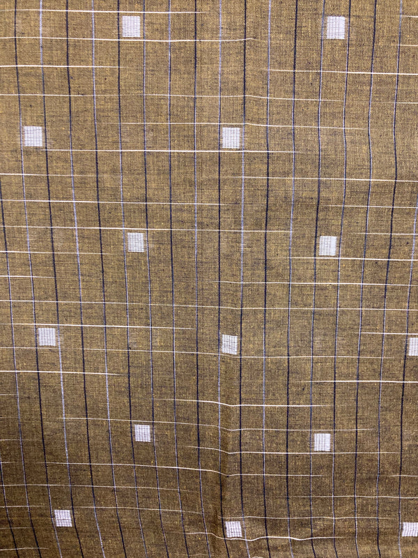 Zijdekatoen - Groen met blokjes