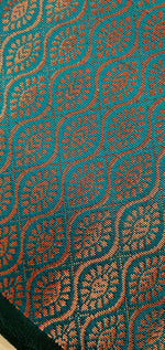 Twee kleuren zijde - Donkergroen en roségoud