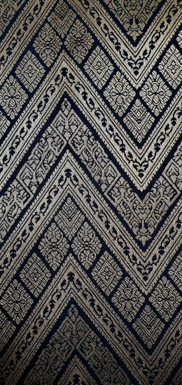 Twee kleuren zijde - Zwart en goud