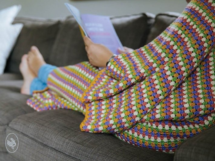 Comfy Granny Stripe Blanket