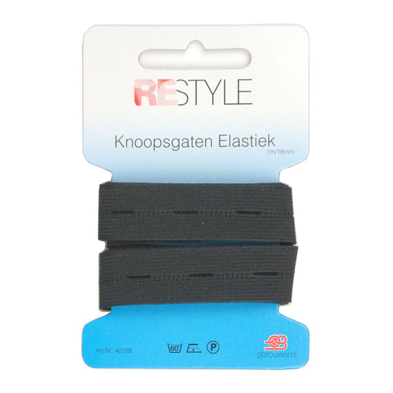 ReStyle Knoopsgaten Elastiek Zwart