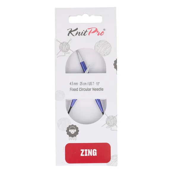 Rondbreinaald - KnitPro Zing - 4.50 mm 25 cm