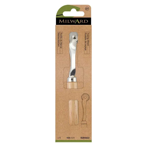 Milward - Radeerwiel getand met houten handvat