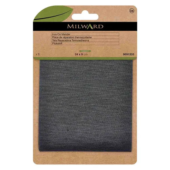 Milward Reparatiedoek Jeans - Donkergrijs