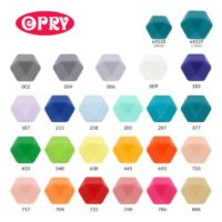 64528-64529_3 Opry Siliconen kralen hexagon 14mm