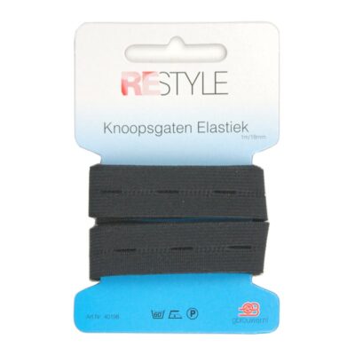 116_015.40198__000 Restyle Knoopsgaten Elastiek - Zwart - 000