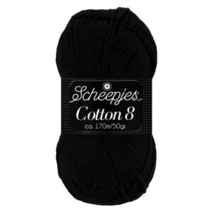 1544-515-1 Scheepjes Cotton No 8 Zwart