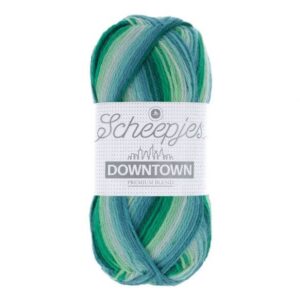 1736-403-1 Scheepjes Downtown 50 gr - kleurcode 403 - Leafy Suburb - Groen, Blauw