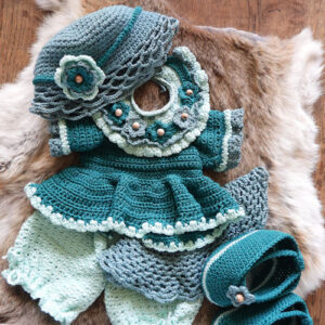 69042-008 Haakpakket XXL Funny Kledingset Fleury blauw-groen