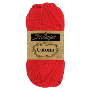 1678-115_1 Scheepjes Catona 50g - kleur 115 Hot Red