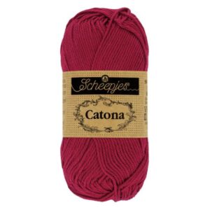 1678-517_1 Scheepjes Catona 50g - kleur 517 Ruby