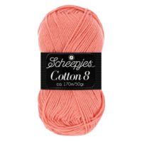 1544-650-1 Scheepjes Cotton 8 10x50g - kleur 650 - Zalm