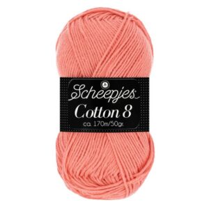 1544-650-1 Scheepjes Cotton 8 10x50g - kleur 650 - Zalm