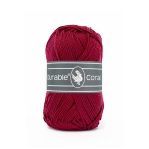 010.6__222_89 Durable Coral Katoen 50g - 222- Bordeaux