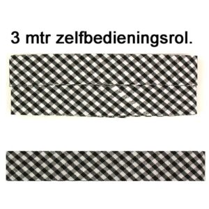 032.690ZB__000_54106 ReStyle Biais Ruit - 18mm - 000 - Zwart Wit
