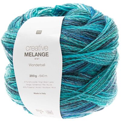 383298.006_2 Creative Melange Aran Wonderball Aqua mix