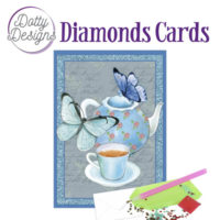 2729535 DDDC1078 - Dotty Designs Diamond Cards - Teapot with Butterflies