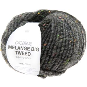 383292.002_2 Rico Creative Melange Big Tweed - 100gr - 002 - Black