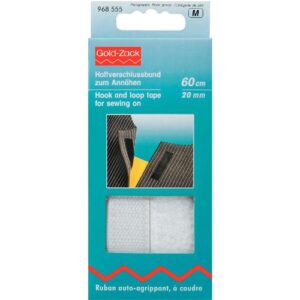 033.968555_56537 Goldzack 968 555 Klittenbandsluiting - Wit - 60cm 20mm