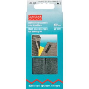 033.968556_56538 Goldzack 968 556 Klittenbandsluiting - Zwart - 60cm 20mm