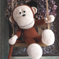 69042-102 XXL Funny Monkey Basic (staand of zittend) - Rusty