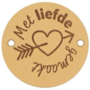 020.1228__001_38616 Leren Label - Met liefde gemaakt - rond