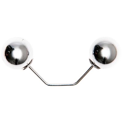 7094.48.31_1 Speld - twee parels - zilver - groot - 65 mm
