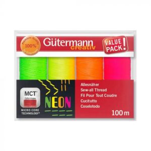 G734463-1-1 Gütermann Allesnaaigarenset Neon - 4 x 100m