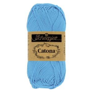 1678-384_1 Scheepjes Catona 10x50g - kleur 384 - Powder Blue