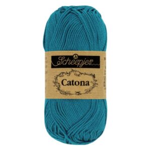 1678-400_1 Scheepjes Catona 10x50g - kleur 400 - Petrol Blue