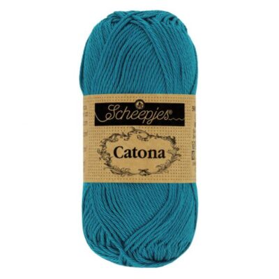 1678-400_1 Scheepjes Catona 10x50g - kleur 400 - Petrol Blue