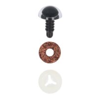 5636-18-881-2 Veiligheidsogen - 18mm - tweekleurig - Glitter - Bruin - 881