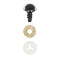 5636-18-go-1 Veiligheidsogen - 18mm - tweekleurig - Glitter - Goud