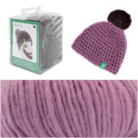 383014.1726_1 Haakpakket Muts Superchunky pompon paars