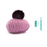 383014.1726_3 Haakpakket Muts Superchunky pompon paars