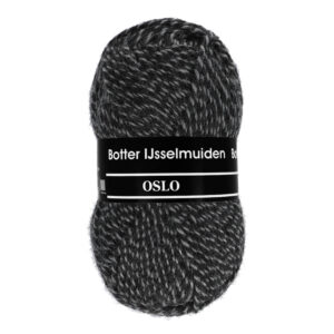B10001-037-1 Scheepjes Botter Oslo - 100gr - grijs en zwart - 037 pendikte 3,5 - 4,0